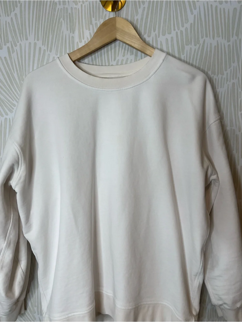 Lululemon Perfectly Oversized Crew in off white